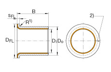 FAG Flanged bushes - EGF08075-E40