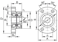 FAG Angular contact ball bearing units - ZKLFA0640-2RS