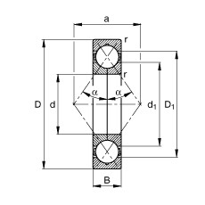 FAG أربعة محامل الاتصال نقطة - QJ314-XL-MPA