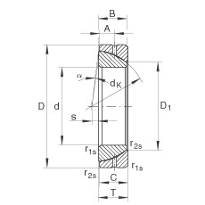 FAG Angular contact spherical plain bearings - GE140-SX