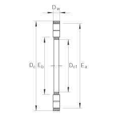 FAG Axial cylindrical roller and cage assembly - K89414-TV