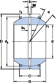 Подшипник GEZH 408 ES-2RS SKF