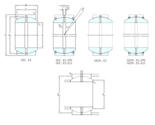 Подшипник GEZH208ES SKF