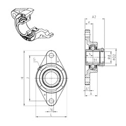 roulements EXFLE214 SNR