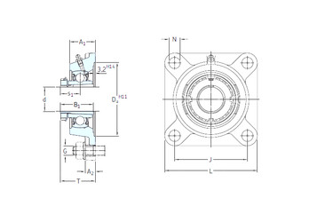 roulements FYJ 40 KF+HE 2308 SKF