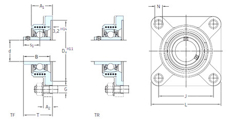 roulements FYK 35 TF SKF