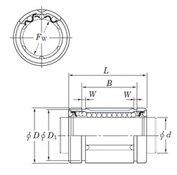 linear bearing shaft SDM6MG KOYO