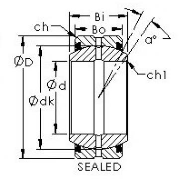 المحامل GEZ34ES-2RS AST