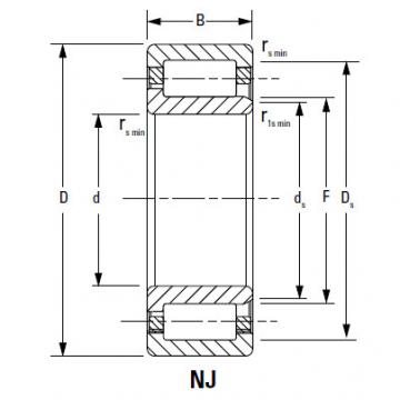 CYLINDRICAL BEARINGS ONE-ROW METRIC ISO SERIES NJ2222EMA