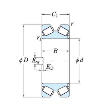 DOUBLE ROW TAPERED ROLLER BEARINGS JAPAN BRAND 69600KDH1001C+K