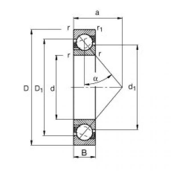 angular contact thrust bearings 71807-B-TVH FAG #5 image