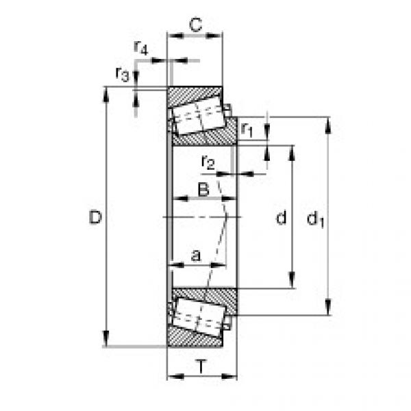 FAG تناقص الأسطوانة المحامل - T4CB140 #1 image