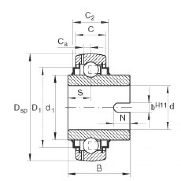 FAG شعاعي إدراج الكرات - GLE70-XL-KRR-B #1 image