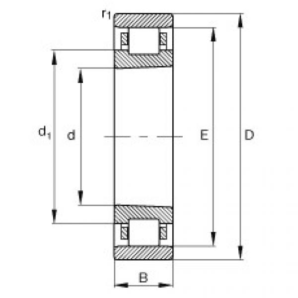 FAG محامل أسطوانية - N1028-K-M1-SP #1 image