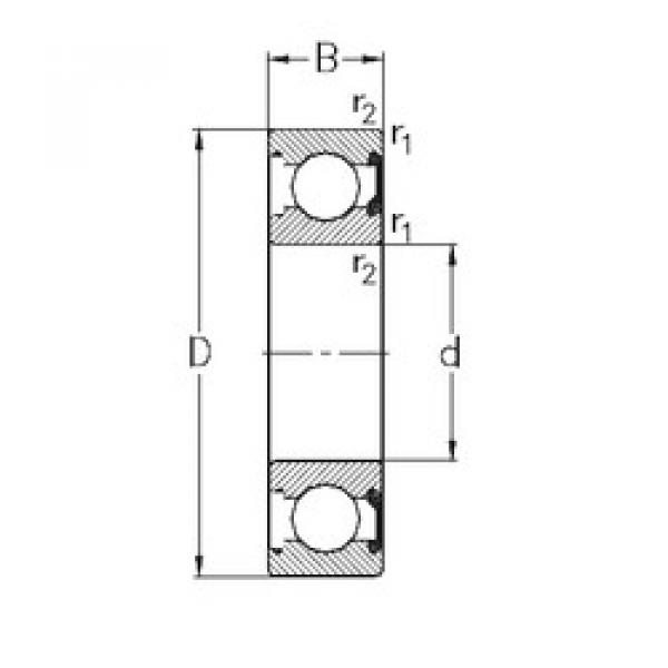 roulements 61900-2RSR NKE #1 image