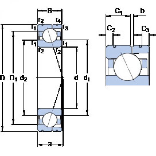 roulements 7020 ACD/P4AL SKF #1 image