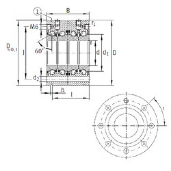 Bantalan ZKLF1762-2RS-2AP INA #1 image