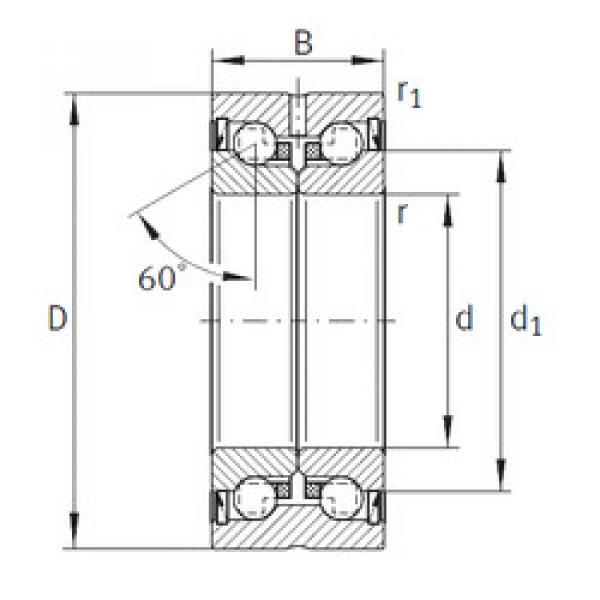 Bantalan ZKLN0624-2RS-PE INA #1 image