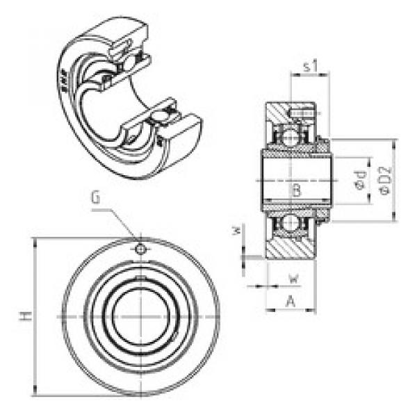 підшипник UKC206H SNR #1 image