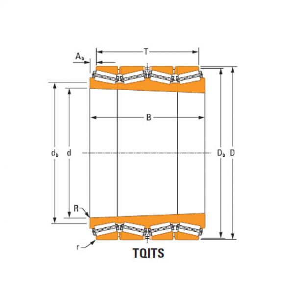 four-row tapered roller Bearings tQitS Hm259030T Hm259011d double cup #1 image