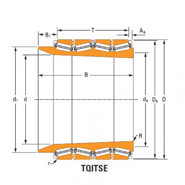 four-row tapered roller Bearings tQitS lm247730T lm247710d double cup #1 image