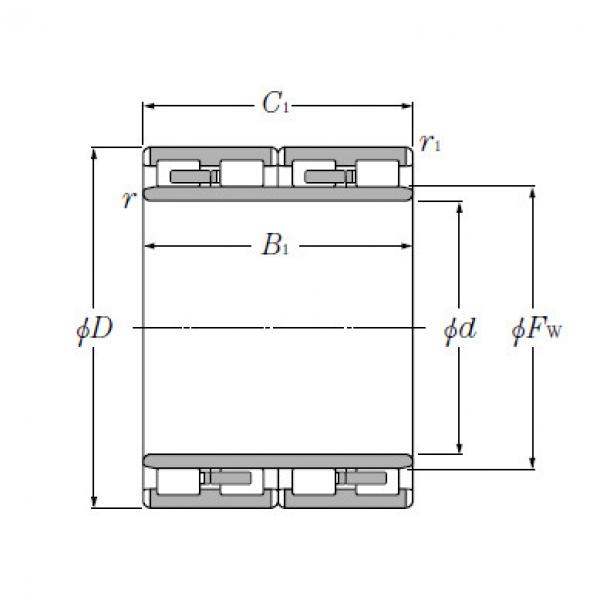 Four Row Cylindrical Roller Bearings NTN 4R10008 #5 image