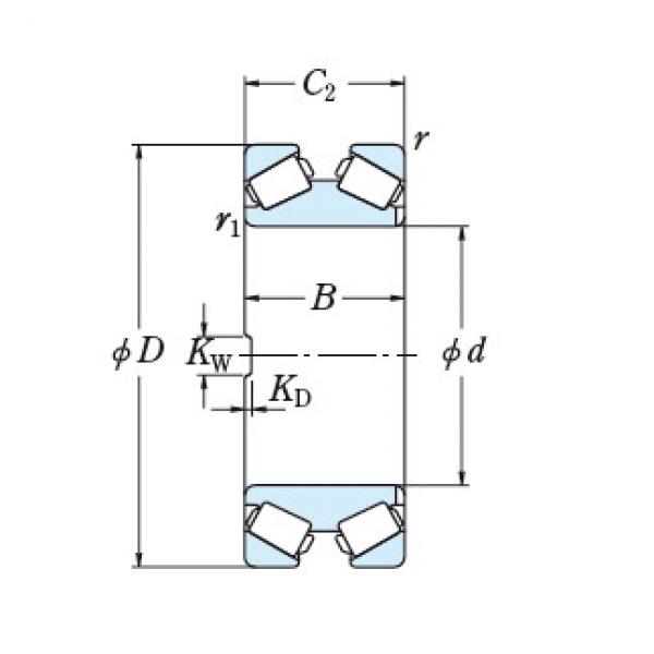 DOUBLE ROW TAPERED ROLLER BEARINGS JAPAN BRAND 190TFD3301 #1 image